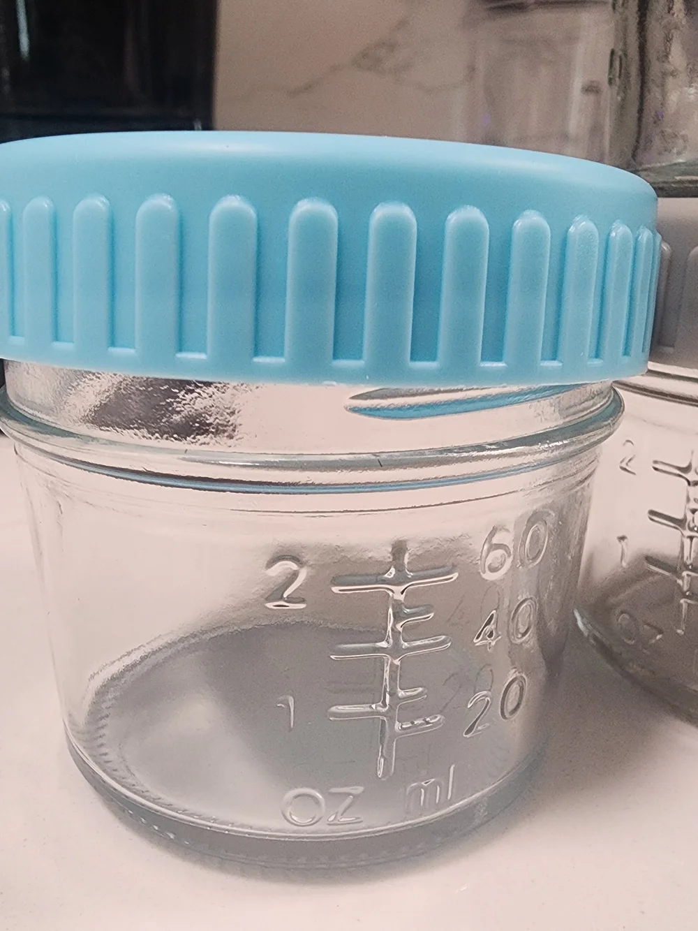 Baby Food Storage Jars with Pastel Silicone Lids - Set of 4
